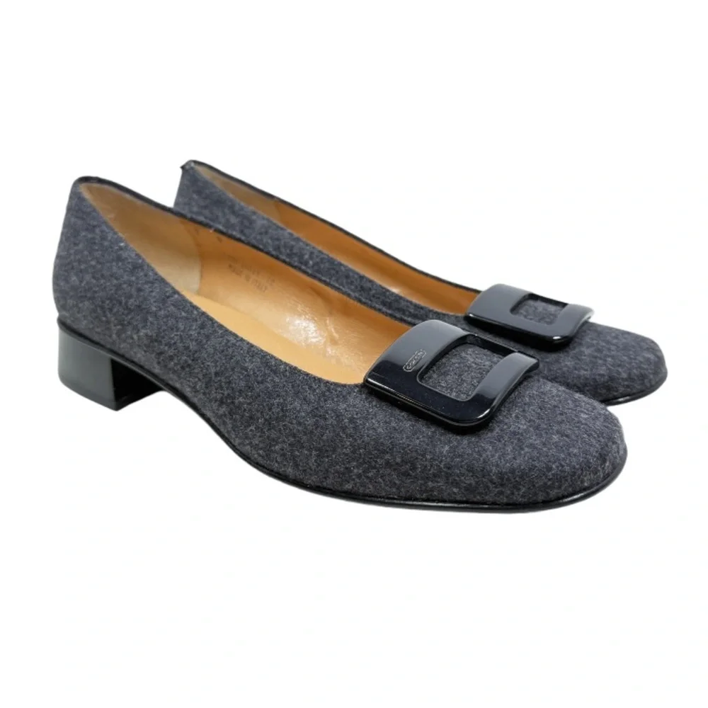 COACH | New Darby Wool Flats 7B Preppy Classic Formal Office Italian Shoes Mules - Picture 7 of 15